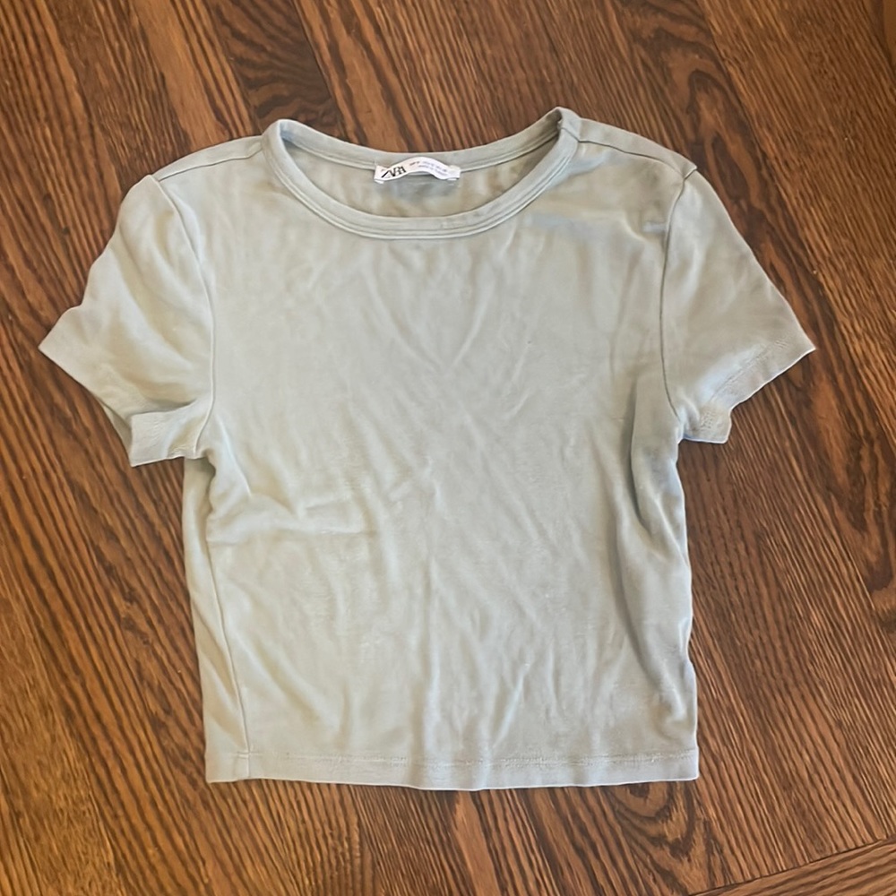 Zara Baby Style Cropped T Shirt